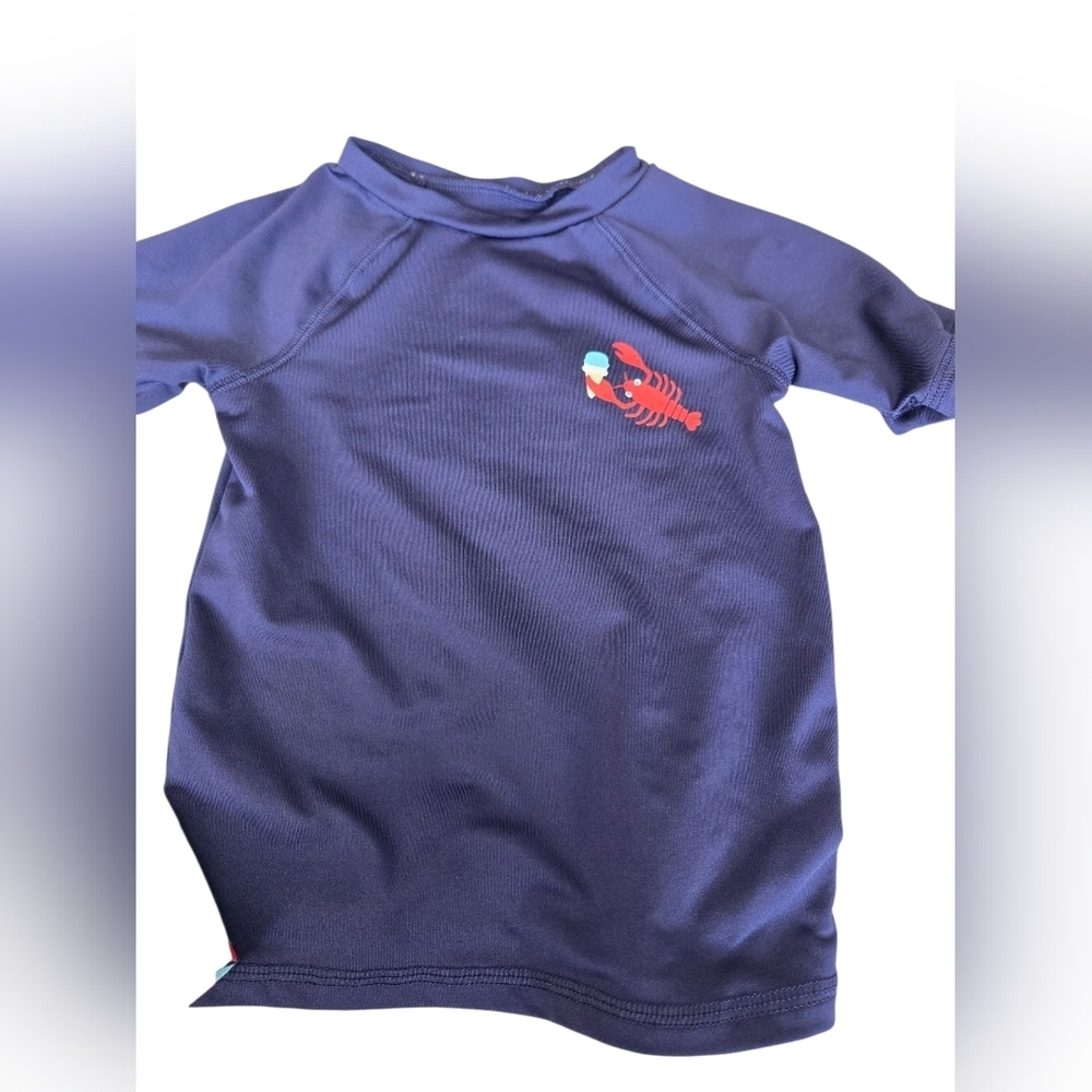 Cat & Jack Navy and Light Blue Lobster Bathing Suit 2t - Picture 3 of 5